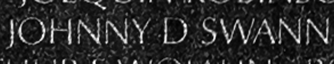 Specialist Four Johnny D. Swann's name inscribed on The Wall